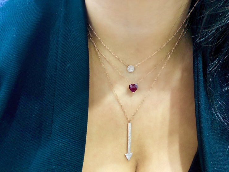 Heart Ruby Pendant