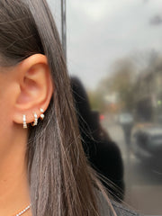 Baguette Diamond Huggie Earrings