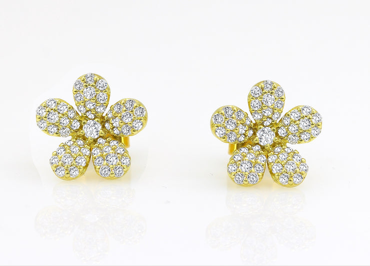 Flower Diamond Earrings