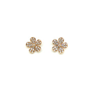 Large Flower Diamond Stud