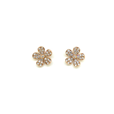 Large Flower Diamond Stud