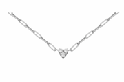 Diamond Cluster Heart Necklace