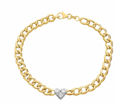 Diamond Cluster Cuban Bracelet