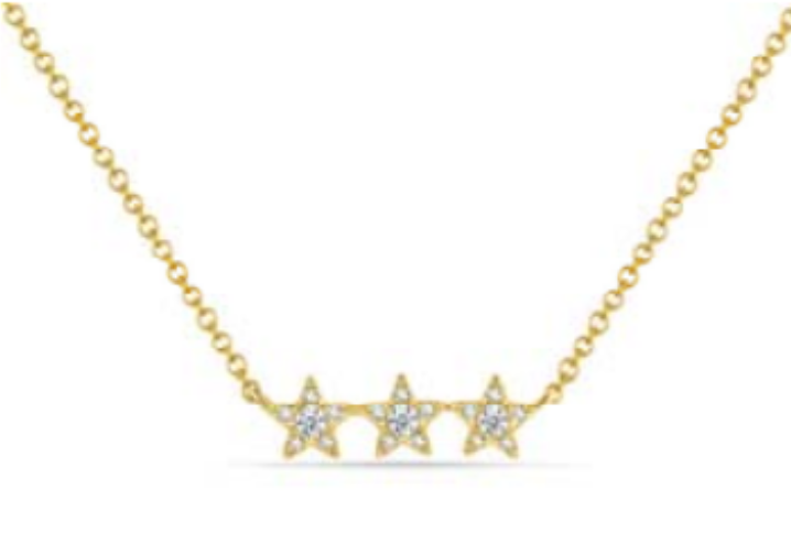 Three Star Diamond Necklace