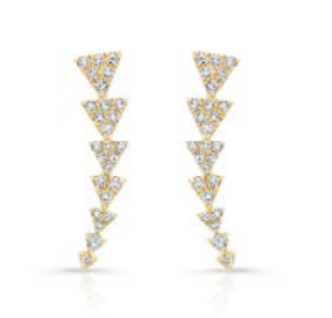 Triangle Diamond Crawler Earrings