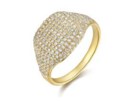 Pave Diamond Signet Ring