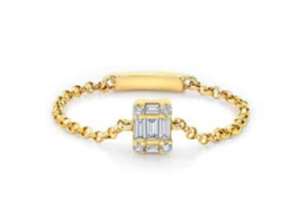 Baguette Diamond Chain Ring