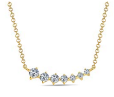 Graduating Diamond Bar Necklace