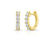 Baguette Diamond Huggie Earrings