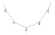 5 Hanging Diamond Bezel Anklet