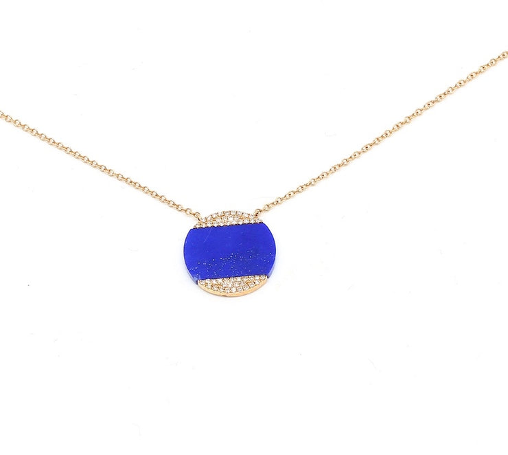 Circle Lapis Pendant