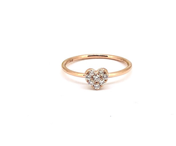 Diamond Pave Heart Ring