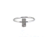 Rectaungular Diamond Pave Ring