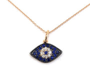 Diamond & Sapphire Eye Pendant