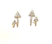 Diamond Arrow Huggie Earrings